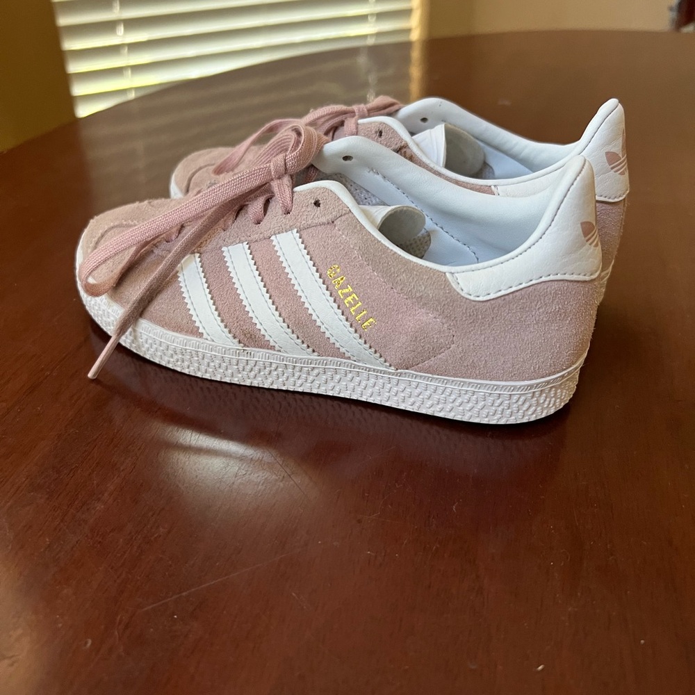 Kids Adidas Gazelle Rose Sneakers with White Accents